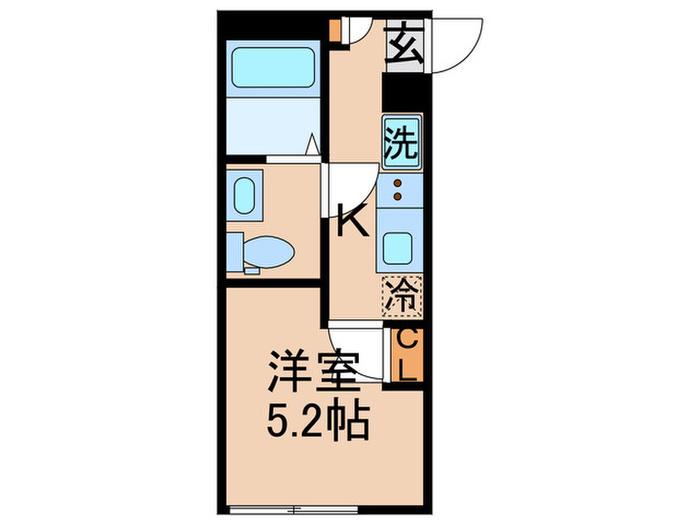 ソレアード(1K/2階)の間取り写真