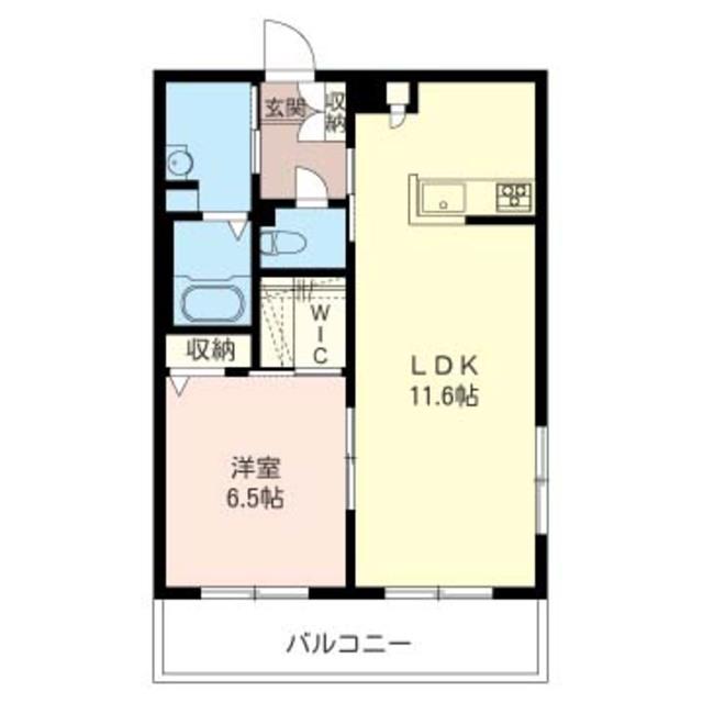 MAISON CALM(1LDK/2階)の間取り写真