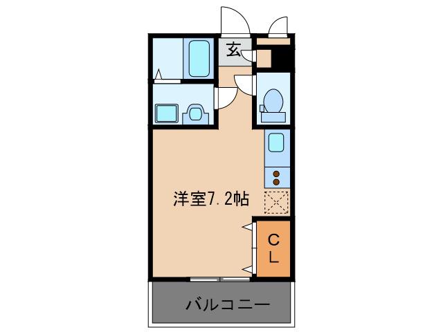 ＪＲ福知山線 川西池田駅 徒歩2分 3階建 築20年(ワンルーム/1階)の間取り写真