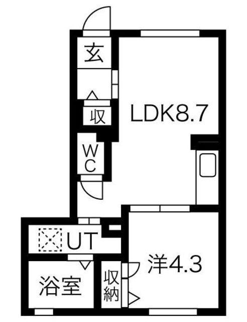 NTレジデンス(1LDK/1階)の間取り写真