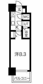 プレデコート北田辺(1K/5階)の間取り写真