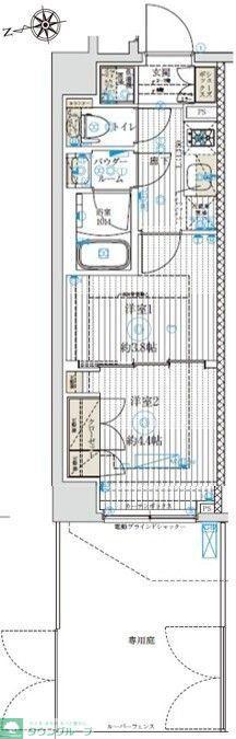 ブライズ中野哲学堂(1K/1階)の間取り写真