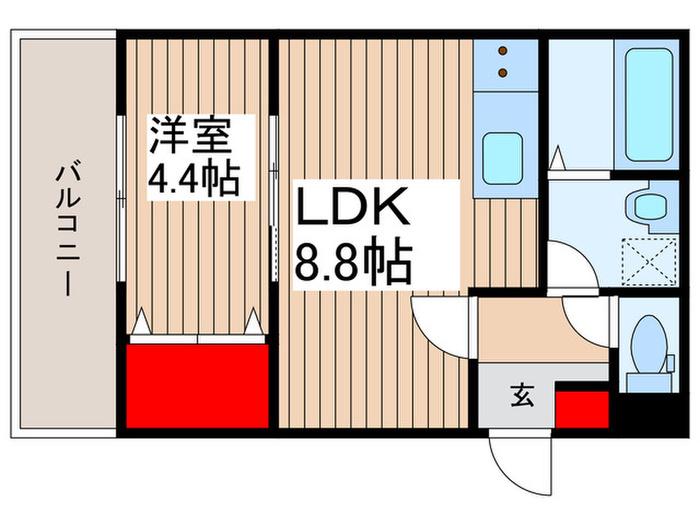 ジーメゾン春日部豊町(1LDK/3階)の間取り写真