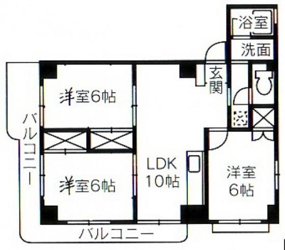 セレニティ光(3LDK/2階)の間取り写真