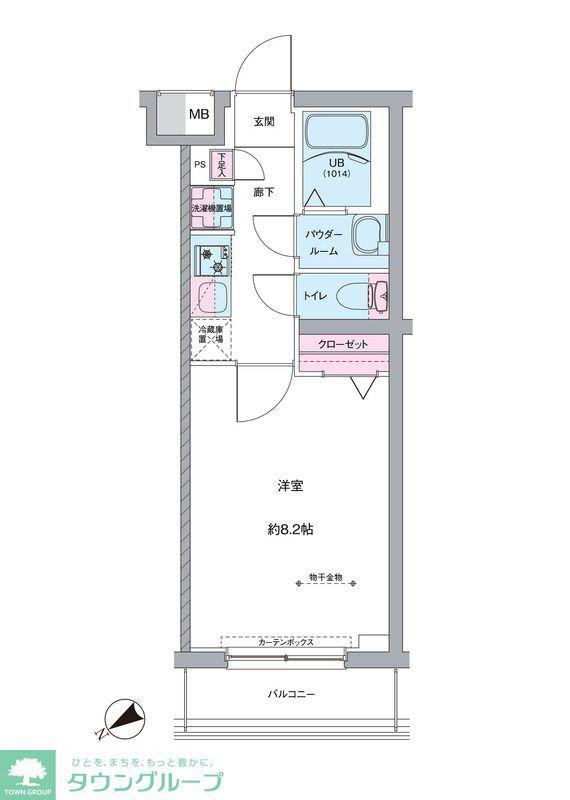 RELUXIA TOKYO イーストIII(1K/4階)の間取り写真