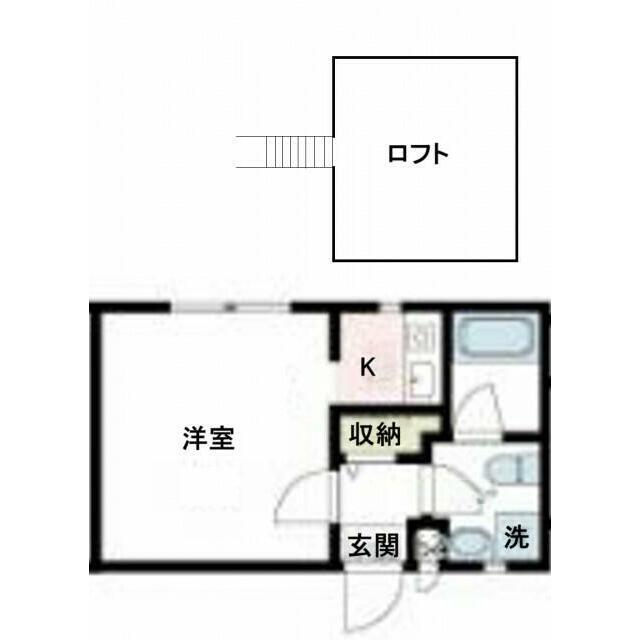 VILLA 510 NO.5(1K/2階)の間取り写真
