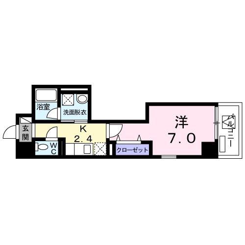 コライユ常盤(1K/1階)の間取り写真