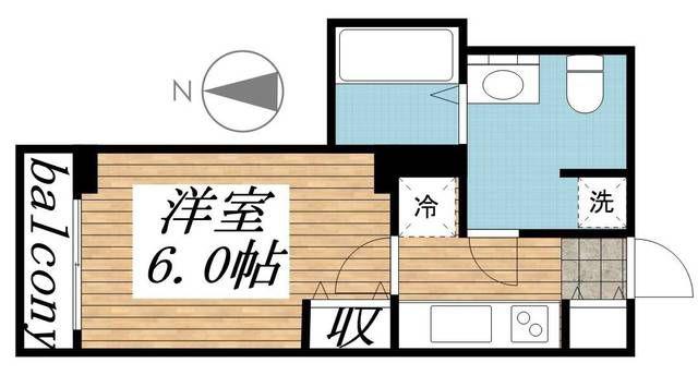 プレイス浅草橋(1K/2階)の間取り写真
