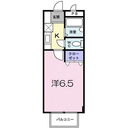 サンフラワー青江(1K/2階)の間取り写真