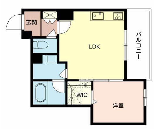 テラス クラーヴス(1LDK/2階)の間取り写真