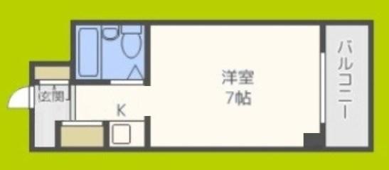 シャトー辰巳(1K/5階)の間取り写真