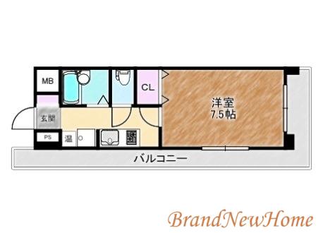 HIYORI-II (1K/4階)の間取り写真