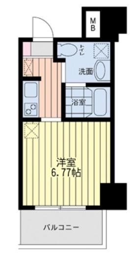 ルネ日本橋アネーロ(ワンルーム/12階)の間取り写真