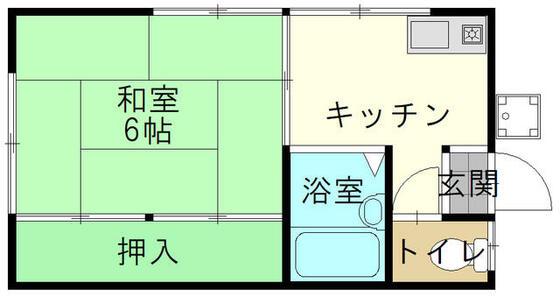 ミレットハイム(1K/2階)の間取り写真
