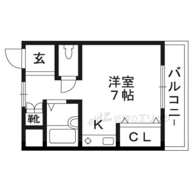 アンフィニィ橋の内II(ワンルーム/4階)の間取り写真