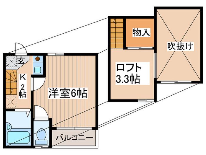 プレッソ西永福(1K/2階)の間取り写真