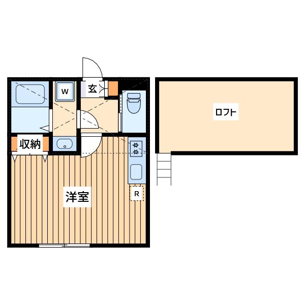 プラナス中村町Ⅱ(ワンルーム/1階)の間取り写真