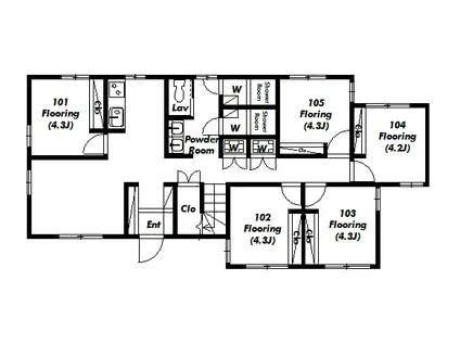 SUNNYSIDE INN茅ケ崎I(1K/1階)の間取り写真