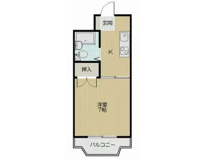 ピース・クラージュA(1K/5階)の間取り写真