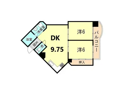 レジデンス明信(2DK/5階)の間取り写真