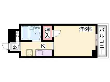 ドゥエルミユキ(1K/2階)の間取り写真