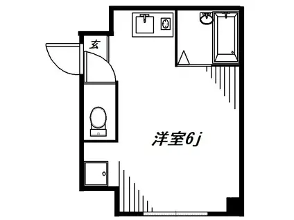 久保マンション(ワンルーム/1階)の間取り写真