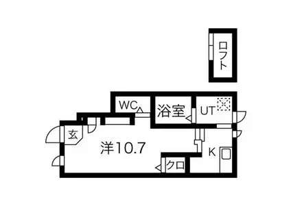 あんしん福田08-1049(1K/1階)の間取り写真