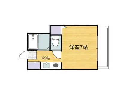アスティ―二海田南(1K/3階)の間取り写真