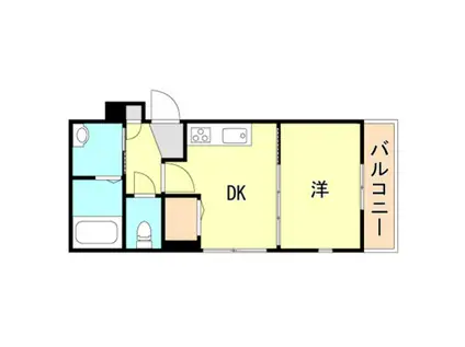 レグルス神戸(1DK/2階)の間取り写真