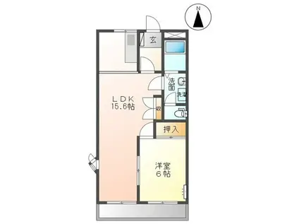 コンフォース510(1LDK/1階)の間取り写真