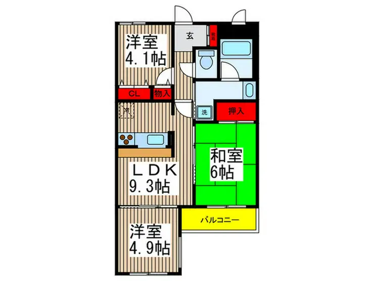 みずほ台KMマンション 2階階 間取り