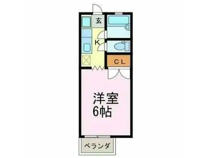 GLANZ(1K/1階)の間取り写真