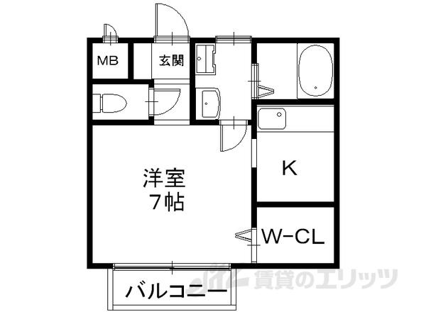 ＪＲ東海道本線 南彦根駅 車で4分 2階建 築21年(1K/1階)の間取り写真