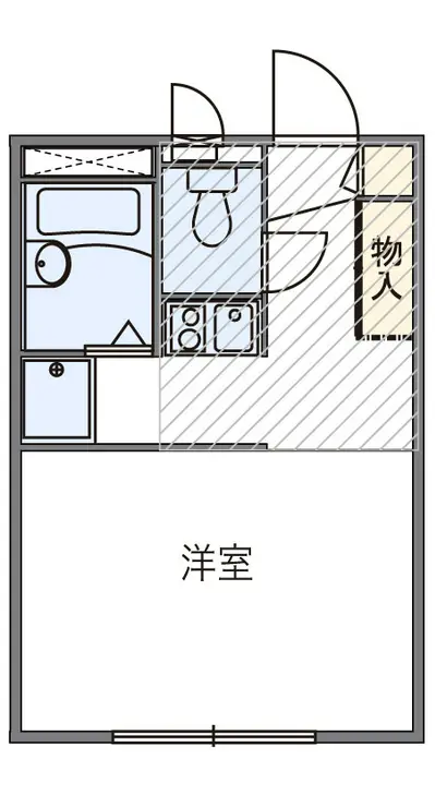 レオパレスオータム 2階階 間取り