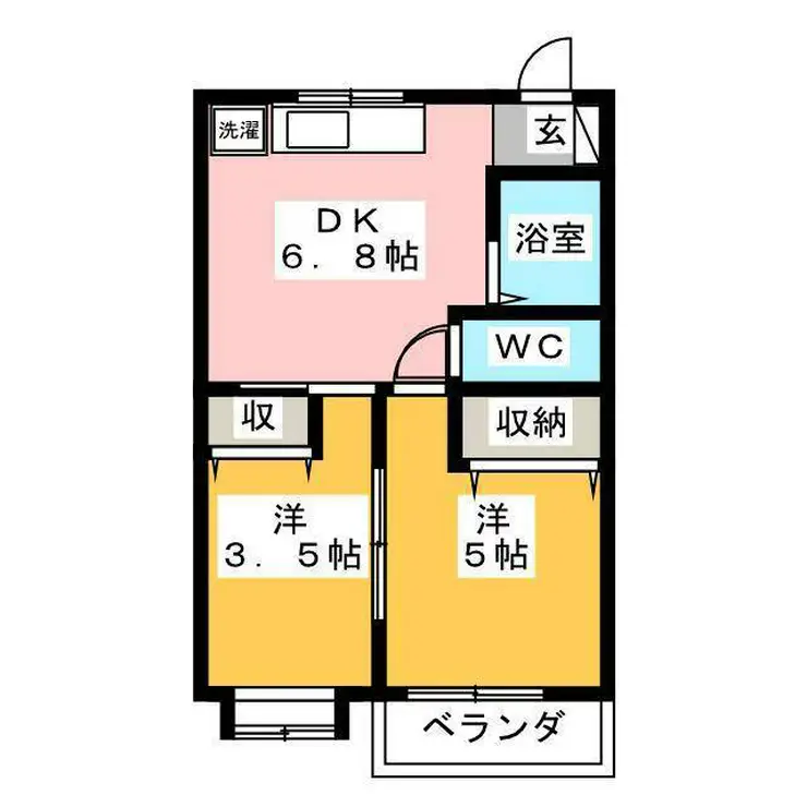 恵ハイツ 2階階 間取り