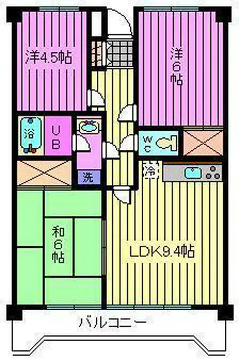 グランパレス堀口 4階階 間取り
