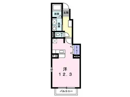 ビラ・エテルネルA(ワンルーム/1階)の間取り写真