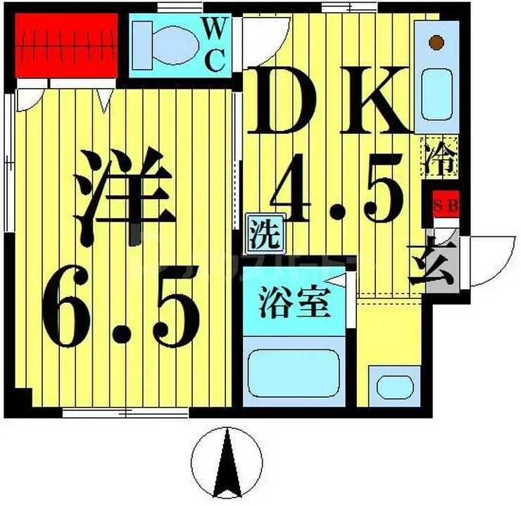 サンハイツ竹の塚 1階階 間取り