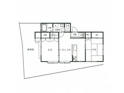メゾンセガワ A棟(2LDK/1階)の間取り写真
