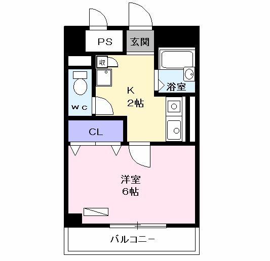 シェソワPARTIII(1K/3階)の間取り写真