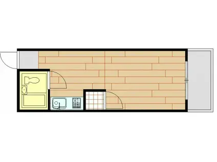 リーブル東雲(1DK/4階)の間取り写真