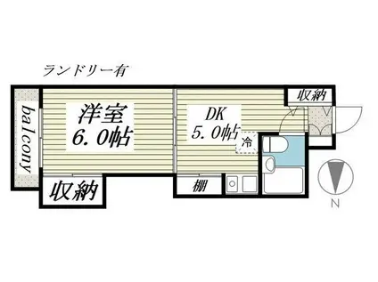 ブルーリーフ・K(1DK/3階)の間取り写真
