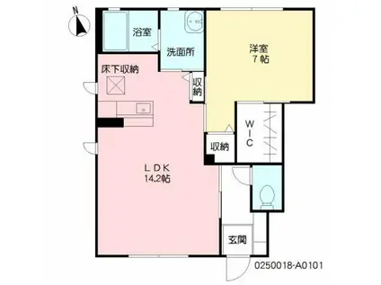 パーク神宮西(1LDK/1階)の間取り写真