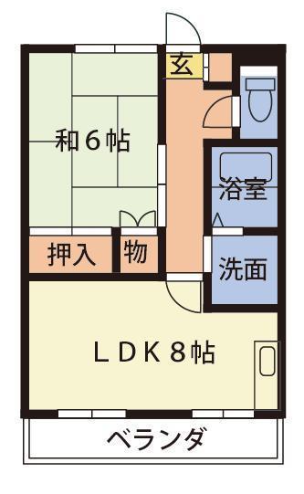 シャルムY・S(1LDK/3階)の間取り写真