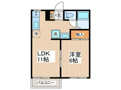 コーポ吉村(1LDK/1階)の間取り写真