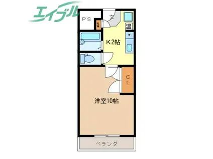 RIVERNA サウス(1K/5階)の間取り写真