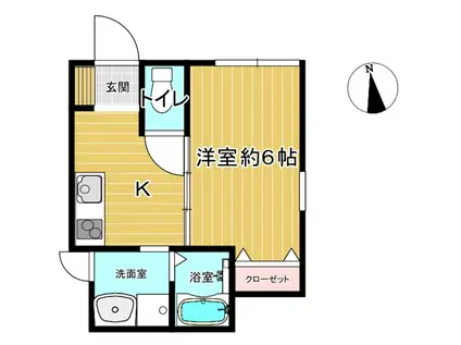 MEDUSE(1DK/1階)の間取り写真