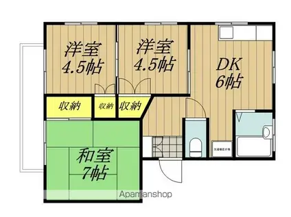 ハイツ唐沢2(3DK/2階)の間取り写真