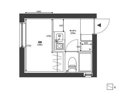 SK2925(1K/2階)の間取り写真