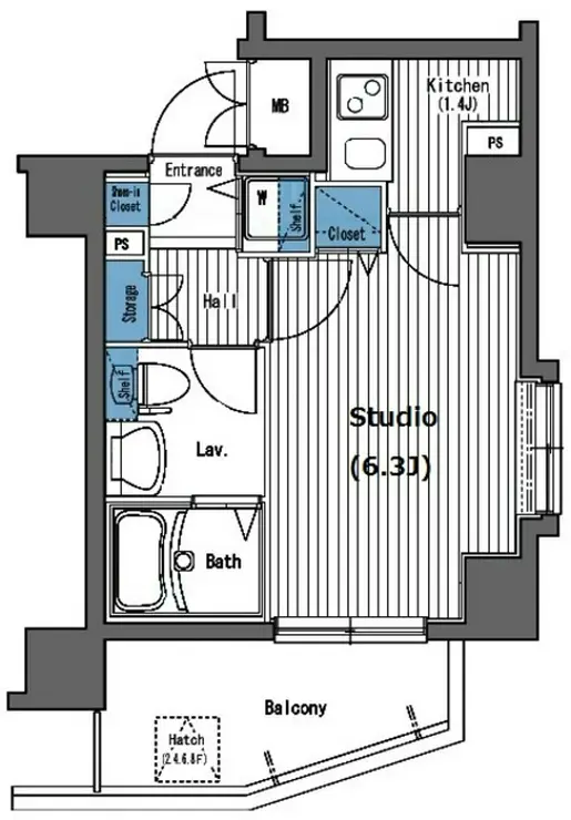 ガラ・グランディ西新宿 4階階 間取り